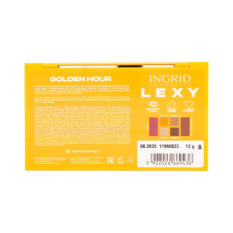 Ingrid Lexy Eyeshadow Palette Golden Hour – Image 2