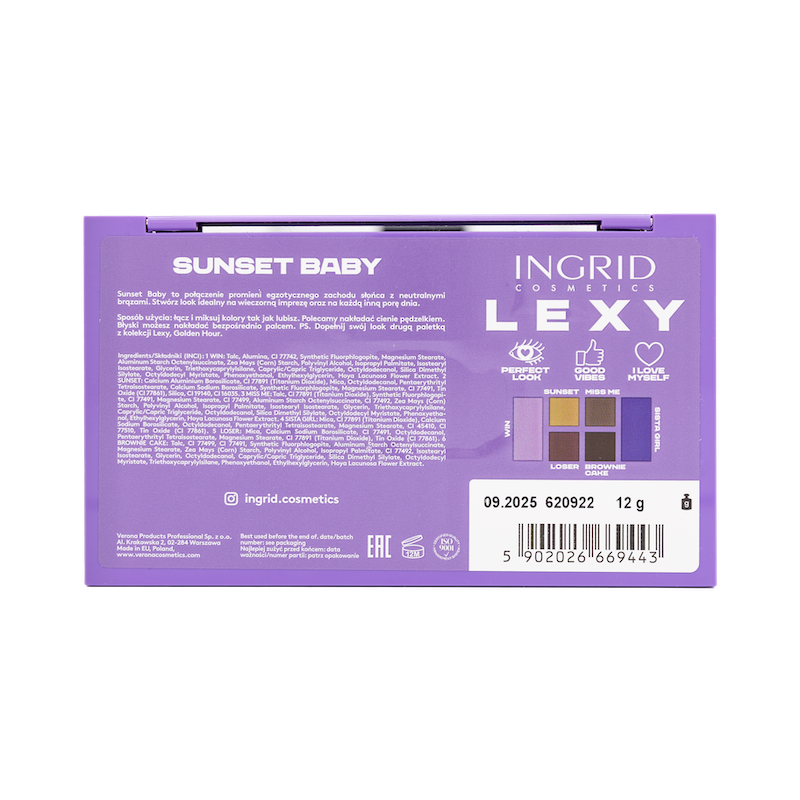 Ingrid Lexy Eyeshadow Palette Sunset Baby – Image 3
